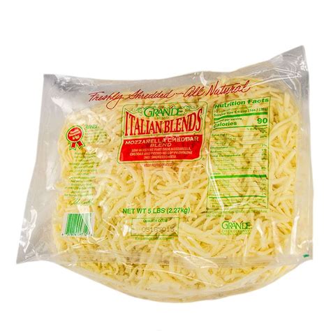grande shredded mozzarella provolone cheddar cheese blend verns cheese wisconsin