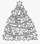 Coloring Christmas Pages Tree Trees Popular sketch template