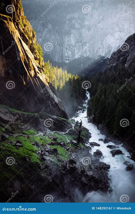beautiful river   strong current stock image image  mountains
