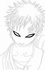 Gaara Desenho Lineart Naruto sketch template