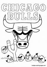 Coloring Pages Bulls Chicago Angry Birds Nba Browser Window Print sketch template