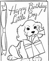 Birthday Boy Coloring Happy Print sketch template