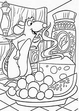 Coloring Pages Ratatouille Disney Cartoon Printable Kids Remy Cheese Smelling Foods 4kids Sheets Game Print sketch template