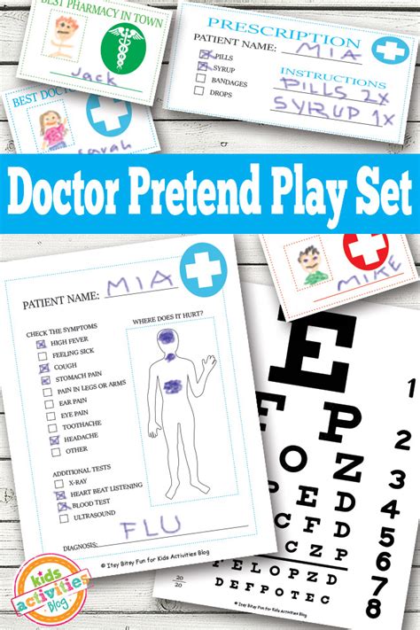 doctor pretend play  kids printables