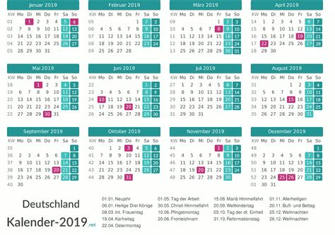 kalender  mit feiertagen ferien