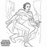 Leia Procoloring Amidala Alliance Rebels Leader Jedi sketch template