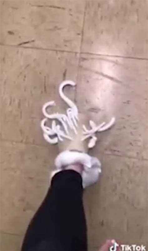 what a croc shaving foam splurges everywhere as slimy shoe is tried on