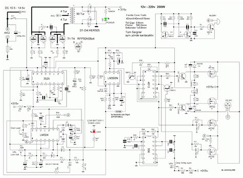 schematics diagrams inverter circuit diagram dc   ac   sine wave