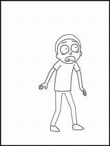 Morty Coloring Rick Pages Smith Printable Kids Frightened Body Books Online Drawing sketch template