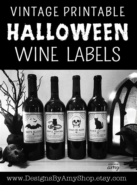 printable halloween wine bottle labels printable word searches