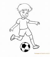 Coloring Soccer Boy Pages Kicking Ball Drawing Kids Boys ציעה Print כדורגל דפי Color Drawings Girl Soccerball לציעה להדפסה ילד sketch template