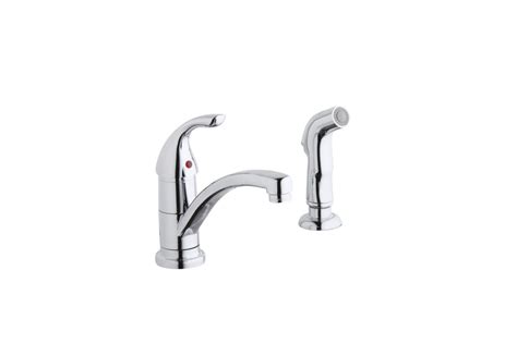 elkay lkcr chrome everyday single handle kitchen faucet  sidespray faucetdirectcom