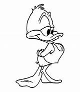 Coloring Plucky Duck Disney Pages Printable Animal Cartoon Character sketch template