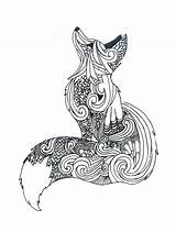Mandala Renard Fuchs Coloriage Zentangle Art2 Inspirant Meilleur Nachmalen Vorlage Benjaminpech sketch template