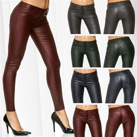 Zogaa Women Pu Leather Pants Ladies Sexy Skinny Pu Tight Trousers