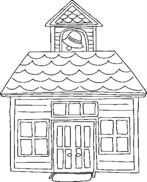 schoolhouse coloring page