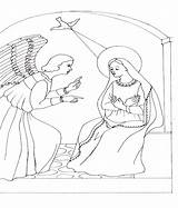 Annunciazione Colorare Beato Angelico Disegni Coloratutto sketch template