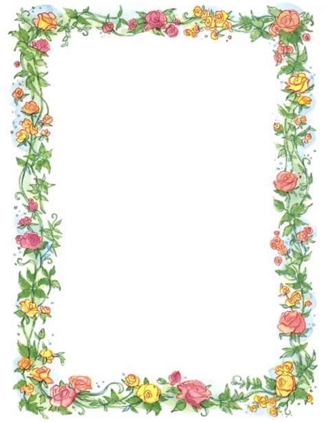 page border flowers clipartsco