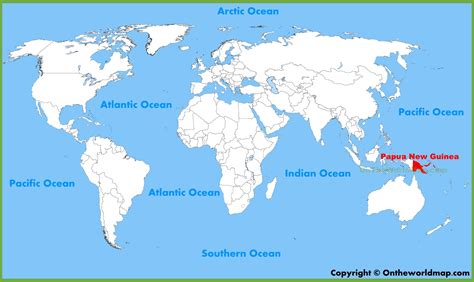 papua  guinea location   world map