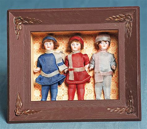 Three All Original Miniature German All Bisque Dolls In Nov 01 2014