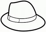 Coloring Clipart Hat Library Printable Cap sketch template