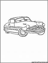 Cars Coloring Disney Hudson Pages Printable Color Fun Print sketch template
