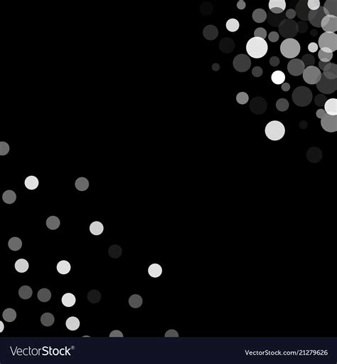 silver glitter confetti on a black background vector image