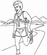 Coloring Race Running Run Pages Vbs Bible Perseverancia La Kids Que Shorts Drawing God Carrera Runners Con Extend Once Again sketch template