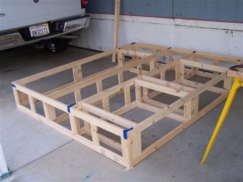 woodwork platform bed frame  drawers plans  plans