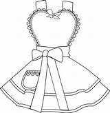 Apron Coloring Drawing Pages Oven Mitt Aprons Getdrawings Own sketch template