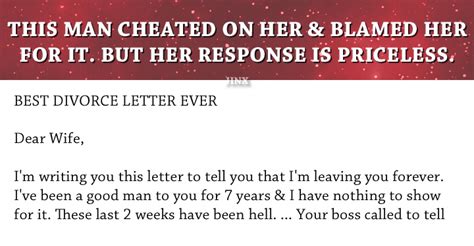 best response ever to a cheating husband this is hilarious