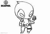 Deadpool Coloring Pages Baby Hand Drawing Printable Color Print Kids sketch template