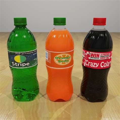 model plastic pop bottles