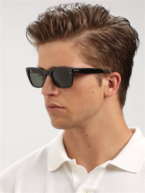 lyst ray ban caribbean sunglasses  black  men