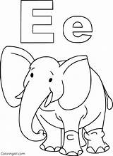 Letter Elephant Coloringall Abc Devic sketch template
