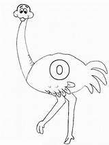 Ostrich Drawing Coloring Kids Print Size Color Luna Getdrawings Getcolorings sketch template
