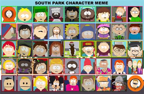 top  south park characters  bigscuzzlemok  deviantart