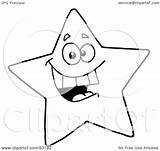 Clipart Happy Star Outlined Royalty Illustration Rf Toon Hit Stars Background Clipground sketch template