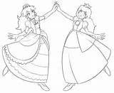 Peach Coloring Princess Mario Pages Daisy Rosalina Super Toadstool Lineart Print Sheets Color Bros Ver Drawings Library Clipart Uploaded User sketch template