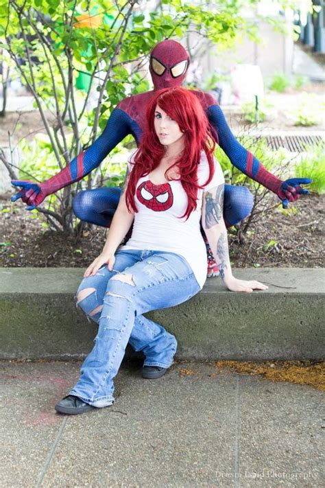 mary jane x spiderman photoshoot cosplay amino