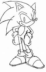 Sonic Lineart Hedgehog sketch template