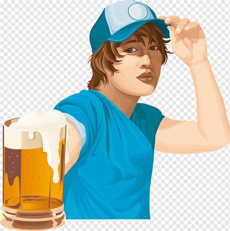smiley masculino dos desenhos animados homem bebendo cerveja chapeu homem de negocios