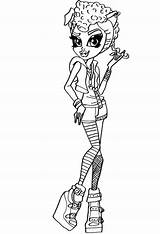 Monster High Howleen Wolf Coloring Pages Printable Categories sketch template
