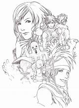 Fantasy Final Lineart Deviantart Hail Kowan Coloring Fanart Pages Shilin Ff Boobs Choose Board Deviant Characters sketch template