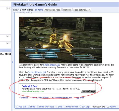 Fallout 3 Sex Reading My Rss Feed For Kotaku In Greader