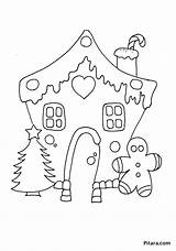 Christmas Coloring Decorations Pages House Gingerbread Kids Pitara Outline Fargelegging Clipart Juletre sketch template