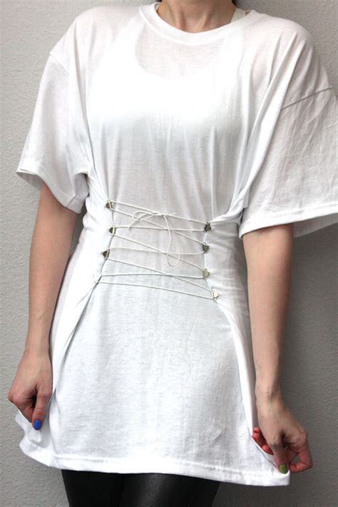 corseted white t shirt · how to make a corseted top · dressmaking on cut out keep