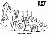Coloring Pages Backhoe Construction Cat Excavator Hoe Caterpillar Drawing Machinery Lego Loader Printable Color Print Vehicles Sketch Template Printables Popular sketch template
