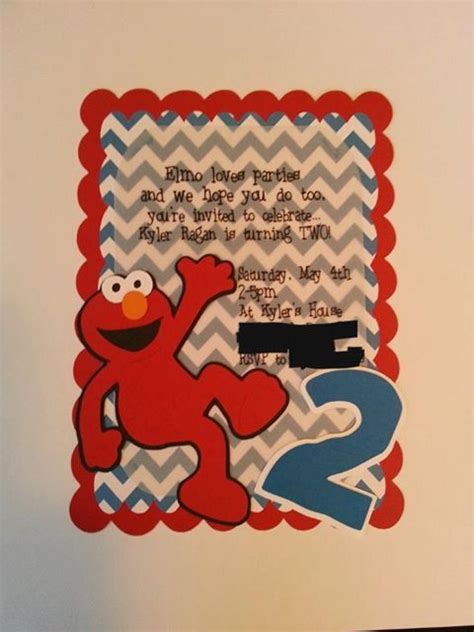 Elmo Party Invites 20 Invitations Sesame Street Decoration Sesame