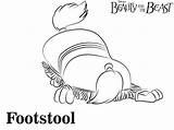 Coloring Beast Beauty Characters Pages Lumiere Disney Footstool Inside Getcolorings Getdrawings Colorings sketch template